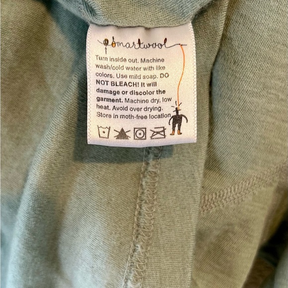 SmartWool Sage Green Crew Neck Base Layer Long Sleeve Size M Casual 100% wool - Picture 6 of 8